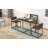 Modern Rectangular Brown Dining Table Set With Two Chairs