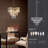 7-light gold round dimmable transparent crystal Chandeliers