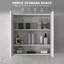HOMCOM Bathroom Mirror Cabinet Wall Mounted 60cm Wide White