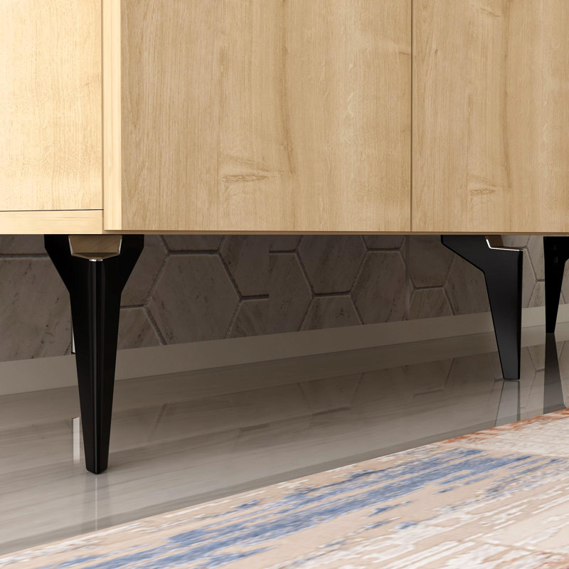 Console élégante, chêne saphir, panneau de particules recouvert de mélamine à 100%, épaisseur: 0,7 pouce | Design élégant pour le salon ou le couloir, meubles durables et fonctionnels