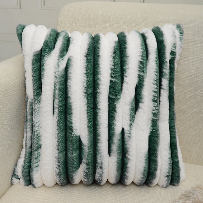 (Couvertures seulement) Ensemble de 2 housses de coussin texturé à nervures, Vert