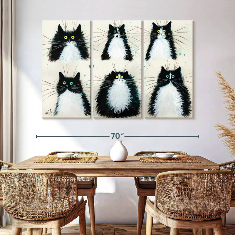 Chats Tuxedo, H 42 po x l 65 po
