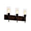 Luminaires de salle de bain 3 lumières noir mat + couleur bois