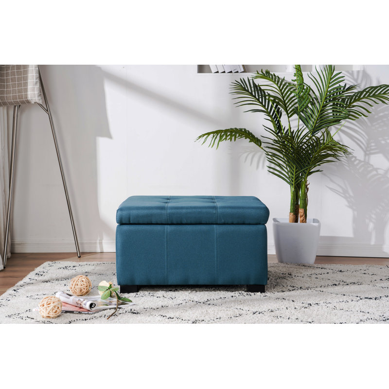 Ruthven Upholstered Ottoman, Green