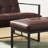 Buren Faux Leather Armchair with Ottoman-90988296