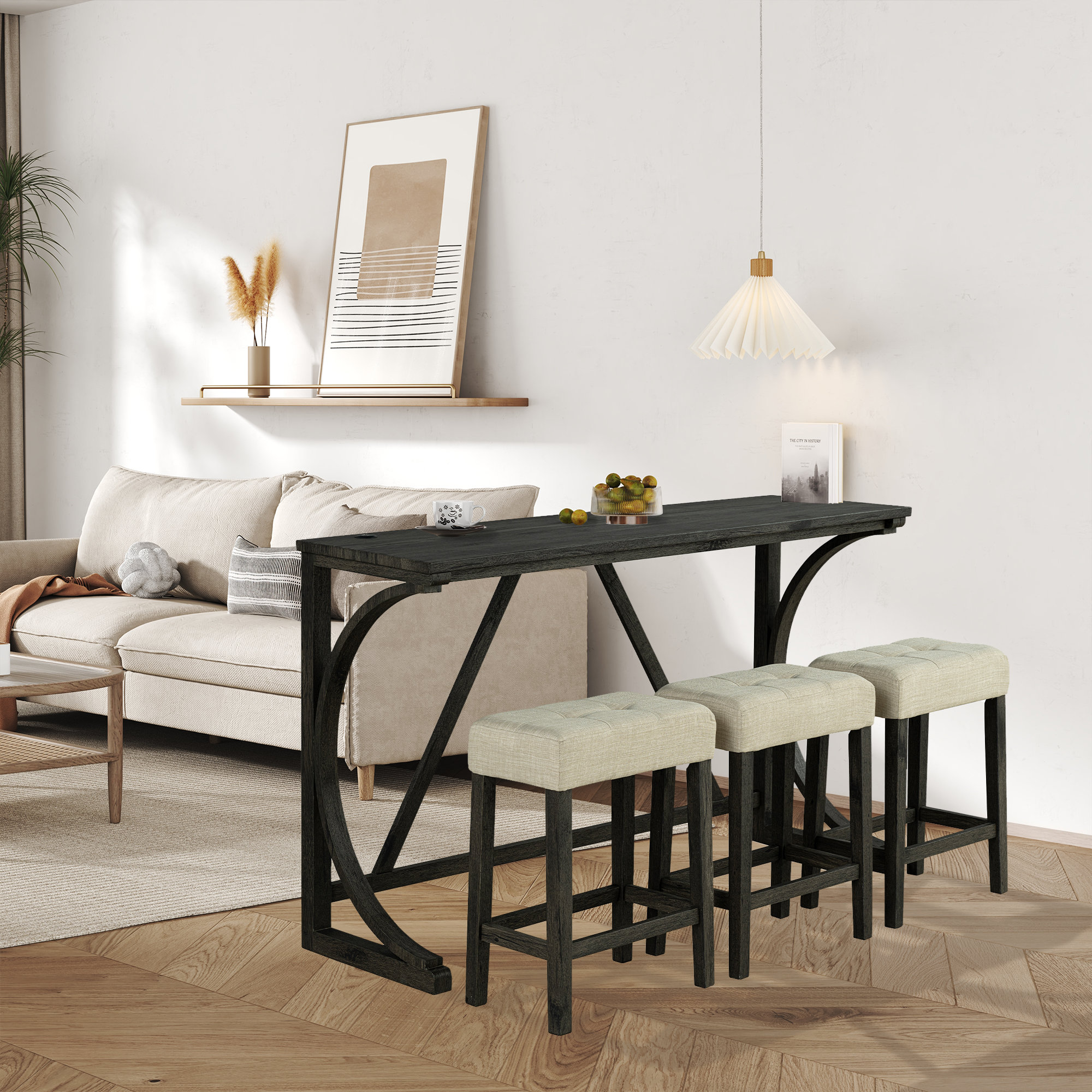 3 Person Counter Height Dining Set