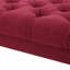 Banc en tissu rouge avec capitonnage à boutons classique et coutures en losange pour un décor élégant-786902483