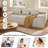 Small Modern Loveseat Sofa, Hybrid Sofa Couch In A Box, No Assembly Needed, Sleeper Sofa With 2 Pillows, Cat-Scratch Resistant Linen,Small Sofa For For Small Space, Living Room, Bedroom-2107994709-2107994710-2107994704