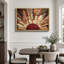 «Western Wood Effect Landscape Brown Sun Rays», impression rustique sur toile encadrée-93389053-93389054-119598450
