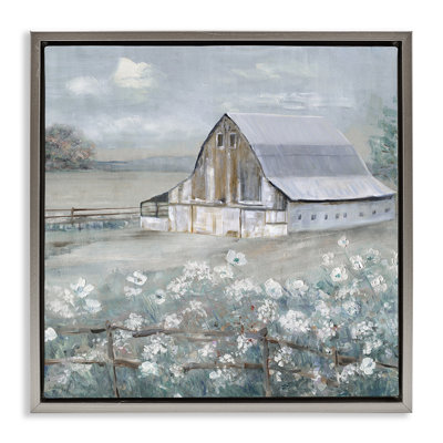"Blooming Farmhouse Meadow", art mural sur toile flottante par Sally Swatland