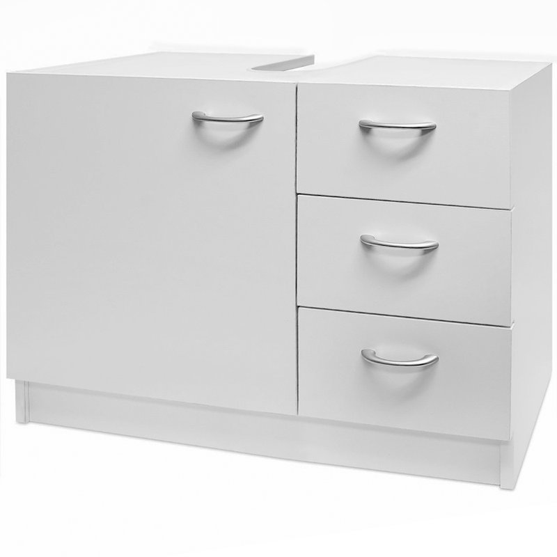 63cm Single Bathroom Vanity Base Only in White