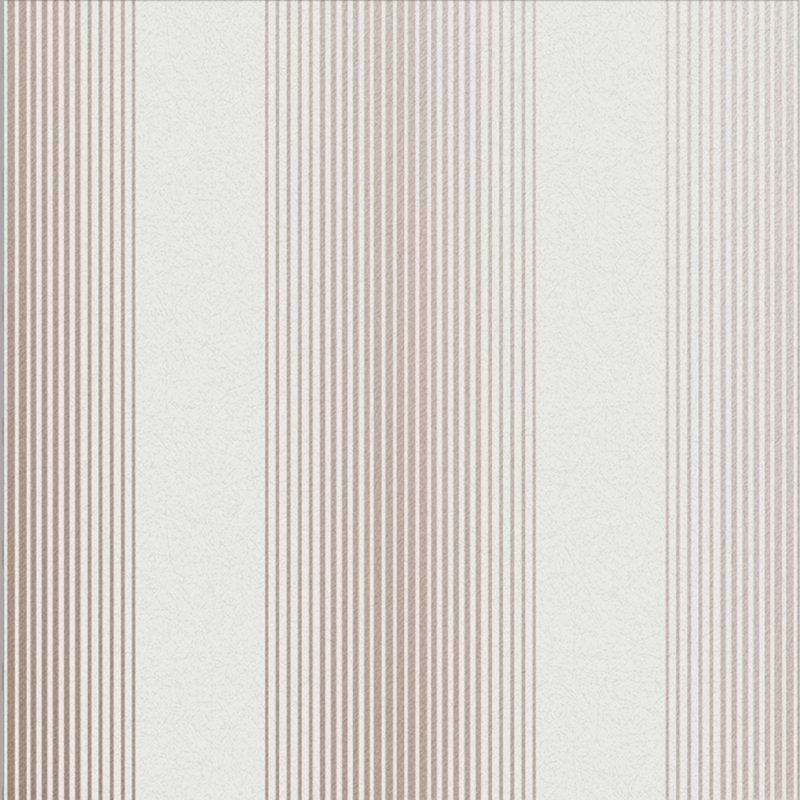 Lagom Striped Metallic Wallpaper Double Roll, White/Rose Gold