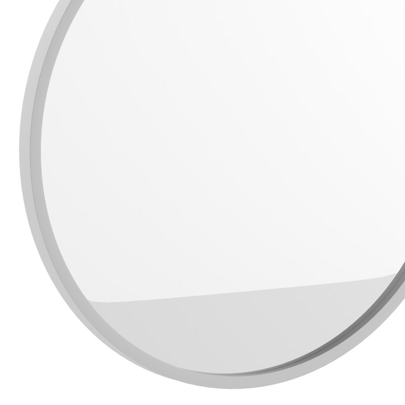 Miroir d'appoint mural Gagalis, Argent, H 20 po x l 20 po x P 0,78 po