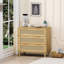 Armoire de rangement moderne à 3 tiroirs Almonte 32,33 po, chêne, pour la chambre à coucher, le salon, les couloirs de salle à manger et 3 pièces pratiques. Commode couleur chêne naturel. Fabrication, spacieuse et fonctionnelle