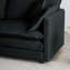 Chaise de salon Comfy - - Assise simple en chenille noire