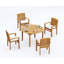 Wave Outdoor 5 - Piece Teak Dining Set