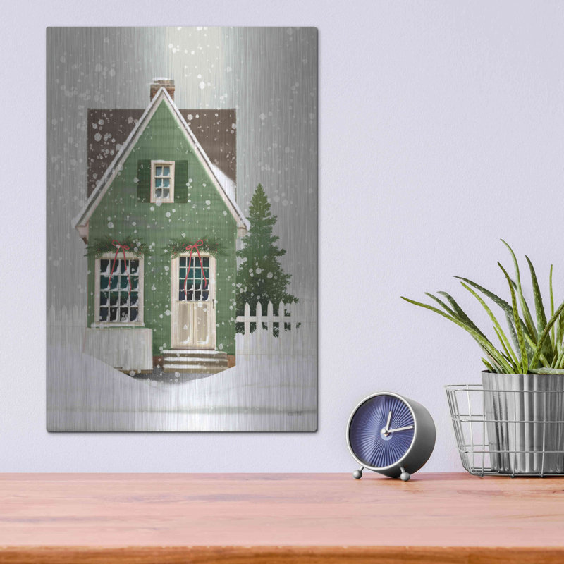 «Holiday Home» par House Fenway, art mural en métal, H 16 po x l 12 po