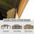 12'x20' Hardtop Gazebo Outdoor Aluminum Wood Grain Gazebos With Galvanized Steel Double Canopy-112577991-108990323