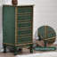 Armoire d'appoint en bois manufacturé vert massif