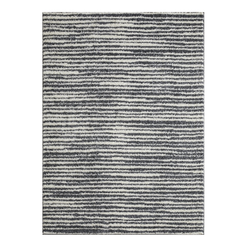 Horey Performance Striped Indoor Rug, Rectangle 2' x 3'