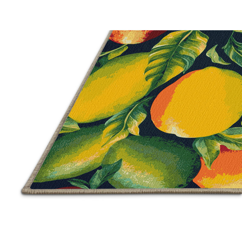  Tapis hawaïen lavable Mangoes, Rond 4 pi