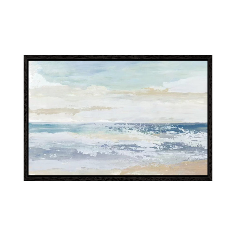 Ocean Salt by Tom Reeves - Painting on Canvas, Black Framed, 45.72cm H x 66.04cm W x 3.81cm D