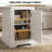 55'' Farmhouse Office Desk With Charging Station & Storage Cabinet, Home Office Desk, Barn Door Design Computer Desks with File Drawer & Keyboard Tray for Study, Living Room, White-1018381382-1018381381