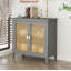 Buffet décoratif 2 portes Biehle, rotin naturel-1286078002