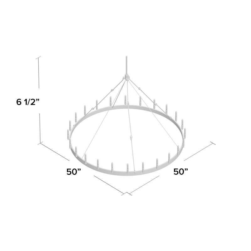 Scanlon 20 - Light Dimmable Wagon Wheel Chandelier, Burnished Brass
