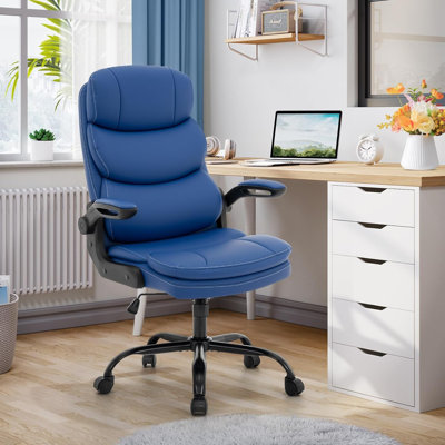 Ergonomic Office Chair High Back With Lumbar Support, Pu Leather Executive Desk Chair,computer Gaming Chair