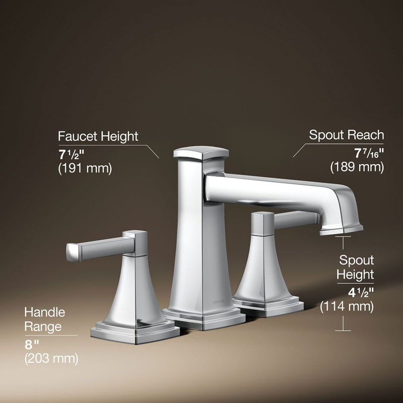Riff Bath Faucet Trim, Polished Chrome