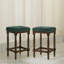 Ensemble de 2 tabourets de comptoir en bois massif de style campagnard rembourrés avec pieds tournés-2140772604-2140772600