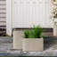 Ensemble de pots à fleurs longs rectangulaires en béton léger avec trou de drainage de 23,6 po et 19,4 po Wurster-1365015863