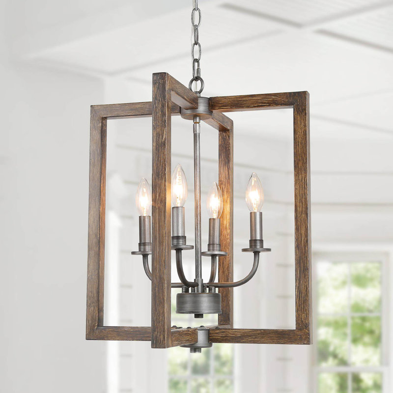 Lustre rectangulaire à 4 lumières