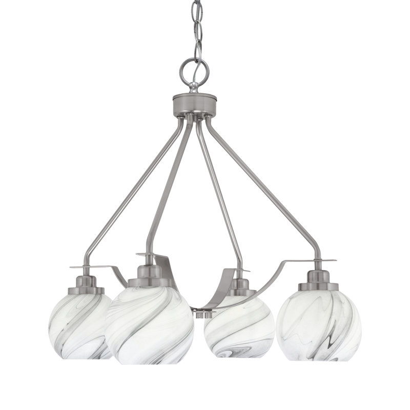 Lustre 4 lumières Odyssey Downlight, Nickel brossé