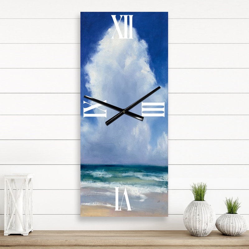 Beach Clouds II - Horloge murale traditionnelle, Petit