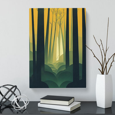 Schuyler Forest Deco Style - Wrapped Canvas