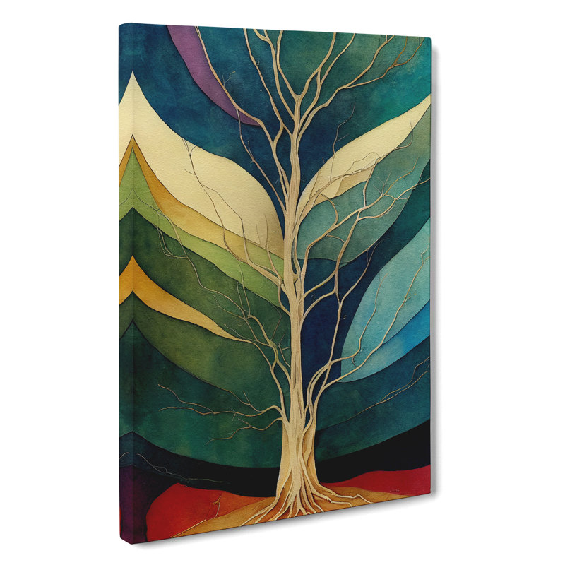 XC1022-1642X Colourful Tree Leaves No.3 Abstract - Wrapped Canvas Print, 50cm H x 35cm W x 3cm D
