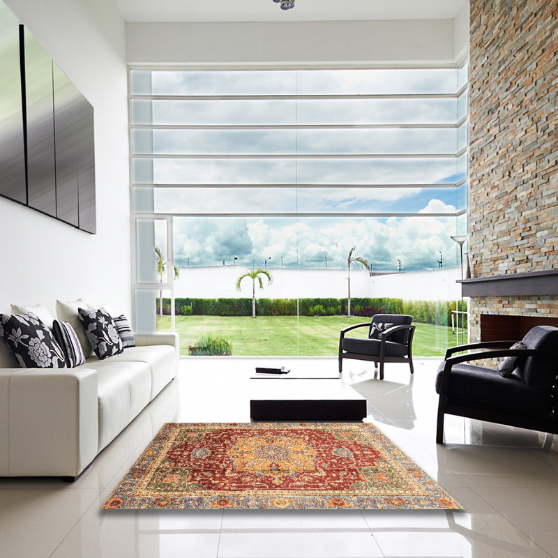 Abstract Indoor Rug, Square 4'