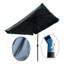 Parasol d'extérieur 10 pi x 6,5 pi - ventilé pour circulation d'air, patio noir, 40 po et plus, couleur grise-1046897388