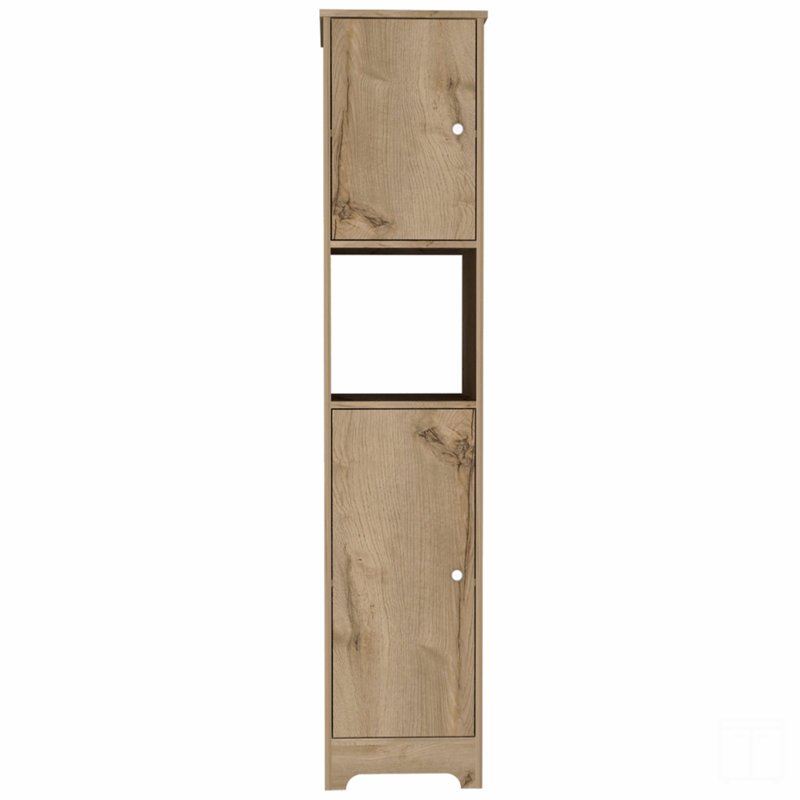 Armoire 68,8 po à double porte, quatre tablettes intérieures, une tablette ouverte