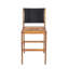 4 pièces Tabouret de bar extérieur noir en bois d'acacia massif et osier tissé Arly-1327717627