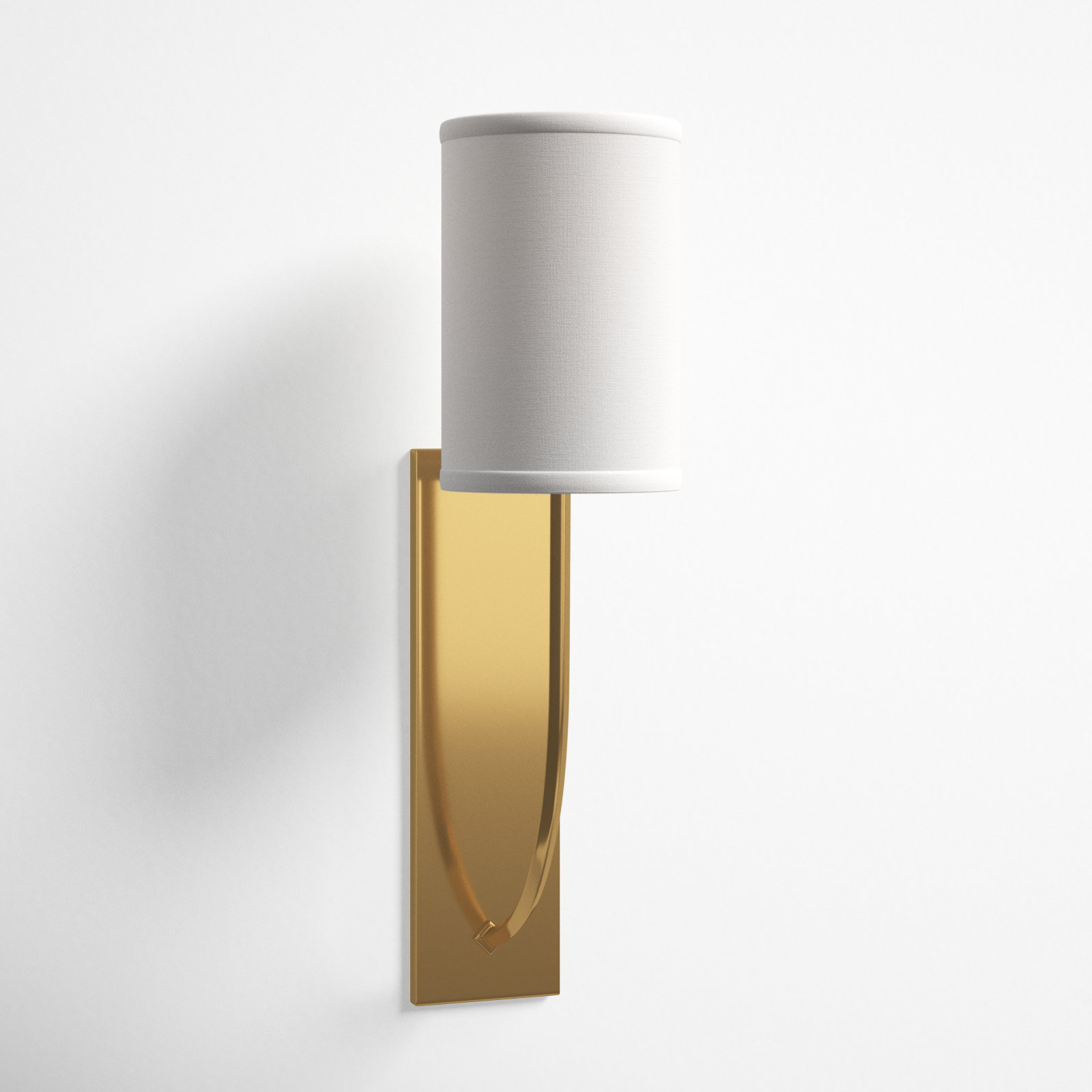 Ansted Single Light Armed Sconce, Aged Brass