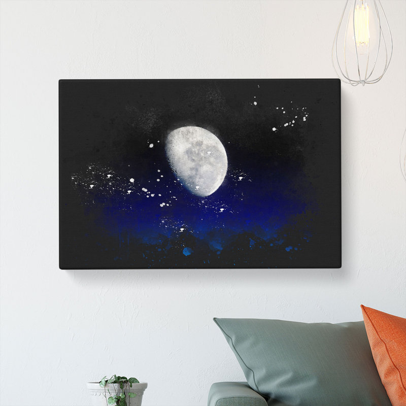 Close Up Of The Moon - Wrapped Canvas, 35cm H x 50cm W x 3cm D