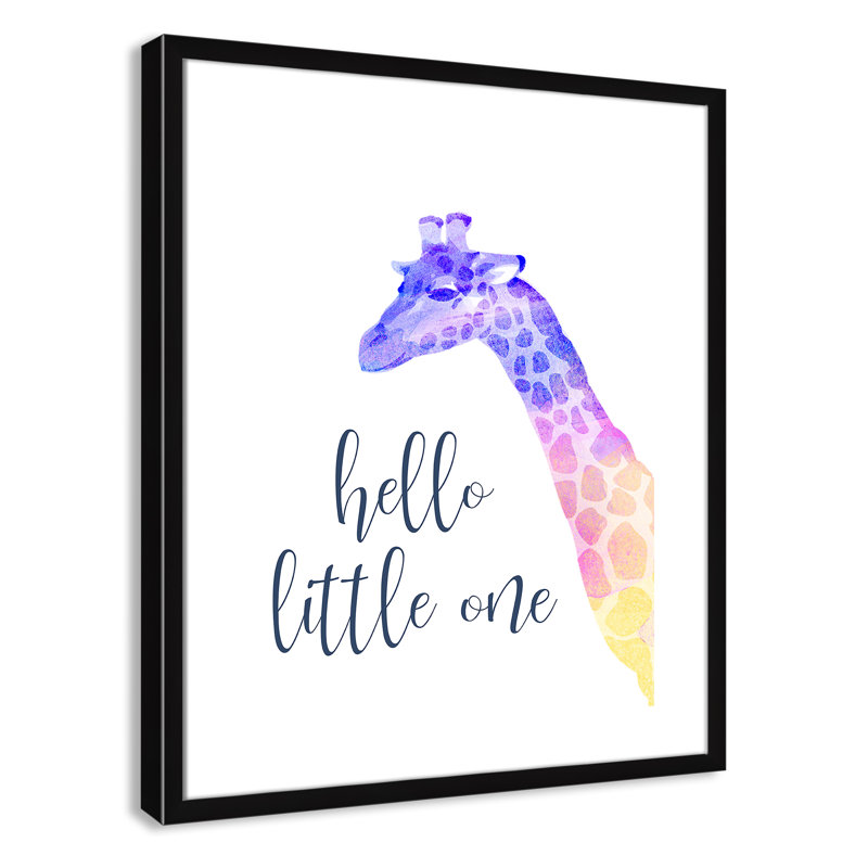 Hello Little One, art encadré, H 15 po x l 11 po x P 1,19 po, Cadre noir