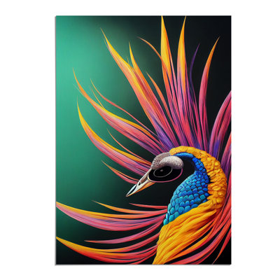 Bold Peacock Art No.5 - Wall Art