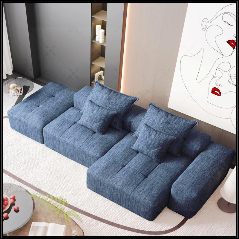 Canapé modulaire surdimensionné moderne avec repose-pieds