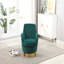 Fauteuil demi-tonneau pivotant, fauteuil d'appoint, fauteuil avec base en acier inoxydable-1545942966