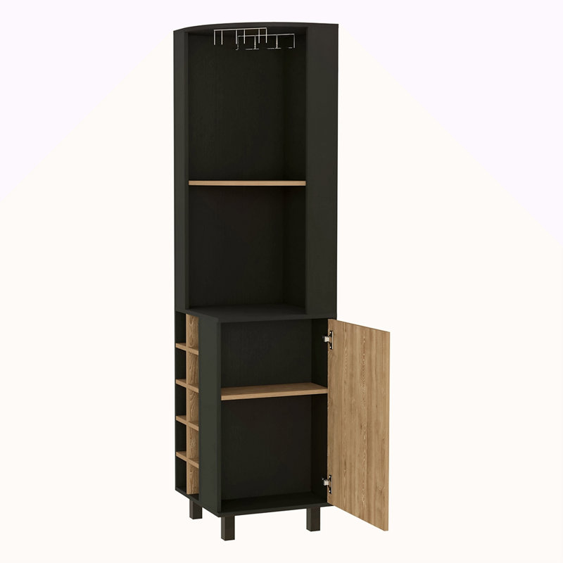 Corner Bar Cabinet, Natural