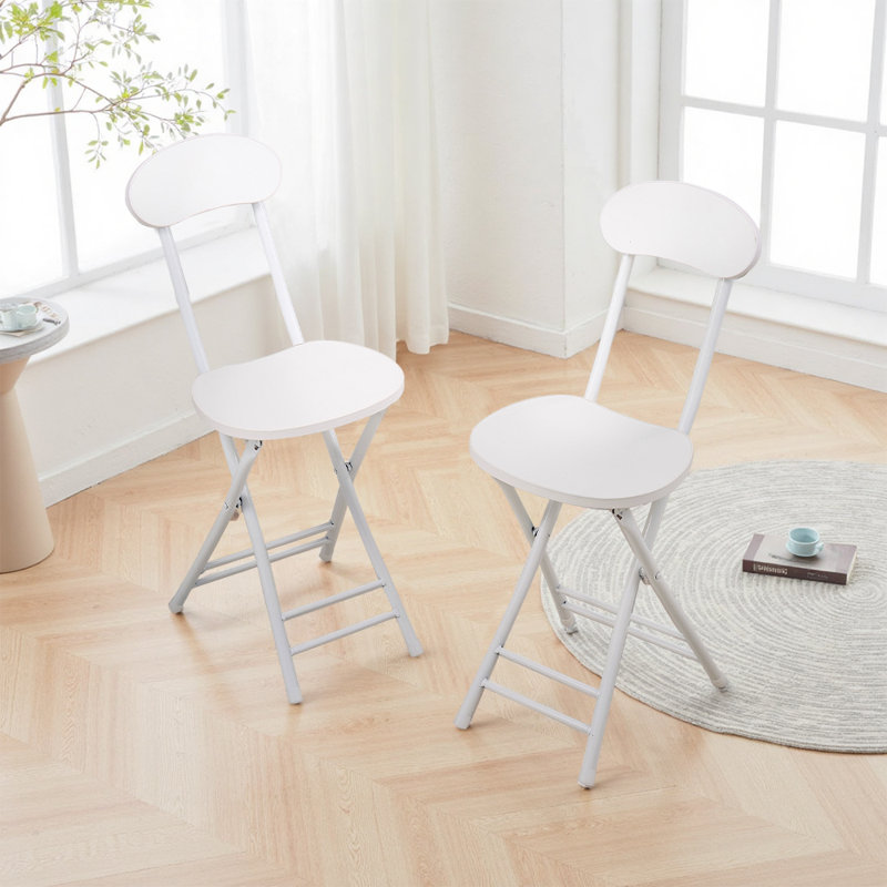 74cm H Low Back Folding Stacking Accent, White